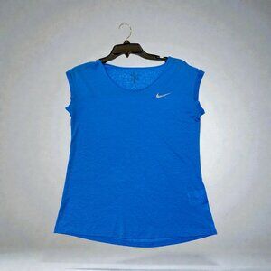 Nike Dri-FIT Blue Cap Sleeve Athletic Performance Training Tee  Top | Size M